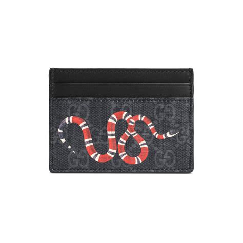 GG Supreme Black Kingsnake Print Card Case.